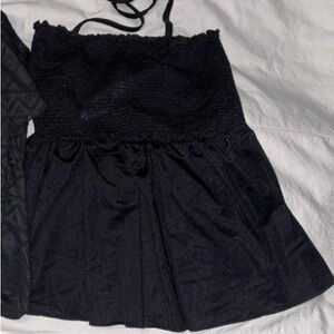 NWOT Nursing Queen MEDIUM tie swim top BLACK